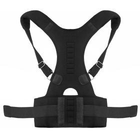 Unisex Posture Corrector Support Magnetic Lumbar Back Posture Support Belt Adjustable Upper Back Braces Clavicle Shoulder Brace Belt Pain Relief Thera (Option: BackBraceBeltL)