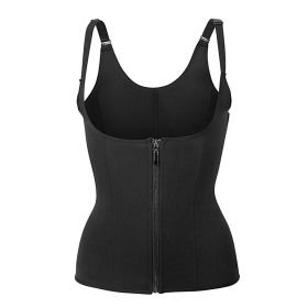 Zippered Waist Trainer Corset Waist Tummy Control Body Shaper Cincher Back Support with Adjustable Straps for Women (Option: BodyShaperL)