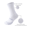 Men Compression Running Socks Quarter Crew Athletic Cushioned Breathable Anti Blister Sweat Odor For Running Hiking Cycling Fitness
