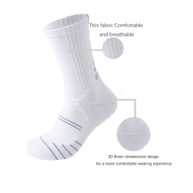 Men Compression Running Socks Quarter Crew Athletic Cushioned Breathable Anti Blister Sweat Odor For Running Hiking Cycling Fitness (Group: Men, Color: Color1)