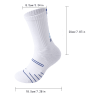 Men Compression Running Socks Quarter Crew Athletic Cushioned Breathable Anti Blister Sweat Odor For Running Hiking Cycling Fitness