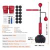 VEVOR Boxing Speed Trainer, Punching Bag with Stand, Reflex Boxing Bag for Teens & Adults, Height Adjustable Free Standing Strike Bag Set with Gloves