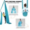 VEVOR Aerial Silk & Yoga Swing, 11 Yards, Aerial Yoga Hammock Kit with 100gsm Nylon Fabric, Full Rigging Hardware & Easy Set-up Guide