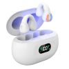 Wireless V5.3 Earbuds Clip-On Open TWS Earphones With Built-In Mic LED Display Charging Case 60H Standby Time IPX3 Waterproof Sweat Resistant Sport Fi